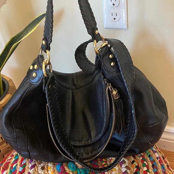 Onna Ehrlich Rachel Black Leather Hobo Bag - Picture 7 of 9